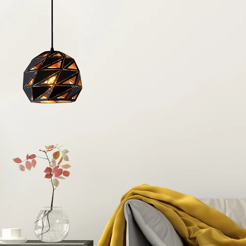 Lucide MALUNGA - Suspension - Ø 25 cm - 1xE27 - Noir - ambiance 1